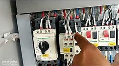 Motor protection circuit breaker (MPCB). Contactor input and output power supply. set trip amp