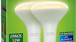 Briignite 2 Pack LED Grow Light Bulb, BR30 Grow Light Bulbs, Full Spectrum Grow Light Bulb 12W, Plant Light Bulbs, Grow Light for Indoor Plants, Seedlings, Greenhouse, Hydroponic