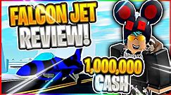 MAD CITY FALCON JET REVIEW! (ROBLOX Mad City)