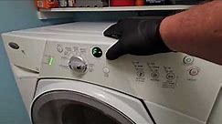 Whirlpool Duet washer WFW8300SW04 diagnostic error codes and automatic or manual test cycle