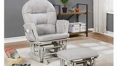 Brisbane Glider and Ottoman Set, Nursery Glider, Rocker Chair with Padded Back and Armrests, Reclining Glider Cushion Chair - Bed Bath & Beyond - 36186189