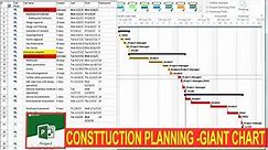Preparing Construction Planning Schedule | project management | MS Project|