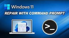 How to Repair Windows 11 with Command Prompt｜Backup Your Windows 11 Beforehand