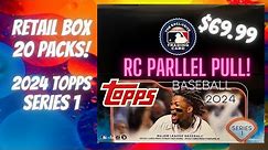 Retail Box 20 Packs! 2024 Topps Series 1 Baseball ⭐️ Rookie Card Parallel Pull!