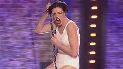 OMG! Anne Hathaway Goes All Out For Her "Wrecking Ball" Lip Sync Performance