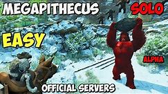 ARK Survival Ascended Megapithecus EASY and SOLO Boss Fight on ALPHA
