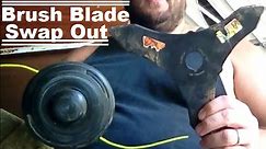 DIY How To Turn Your Weed Trimmer Head Into A Brush Cutter Blade To Clear Land And Property