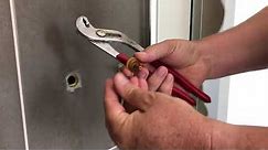 How to Change Shower Tap washers, lube service faucet. Bathroom renovation WC. Dripping shower
