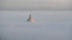 Washington Capitol in the fog