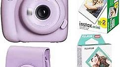 Fujifilm Instax Mini 11 Instant Camera Accessory Kit (Lilac Purple) with Case, Instax Mini Film (2 Pack) and Instax Mini Sky Blue Film