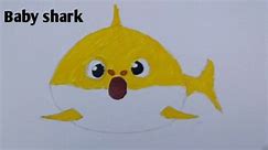 Baby shark cartoon drawing