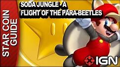 New Super Mario Bros. U 3 Star Coin Walkthrough - Soda Jungle-A: Flight of the Para-Beetles