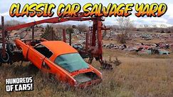 AWESOME OLD SCHOOL JUNK YARD! Hundreds of CLASSIC CARS!!! Classic Car Salvage Yard.