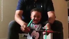 Kid Plays Drums With His Dad