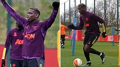 Paul Pogba and Edinson Cavani return to Man Utd training