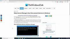 How to show Hidden Devices in Device Manager of Windows 11/10