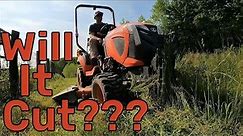 Kubota BX Mid Mount Belly Mower Torture Test - Will it mow 3 Foot Tall Fields? - Tuesday Tractor Tip