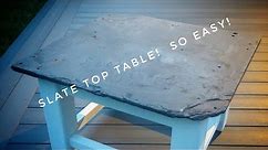 DIY Stone Top Patio Table - With All Recycled Materials!