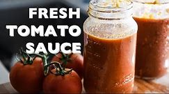 EASY Vegan Pasta Sauce Recipe | How to make FRESH TOMATO SAUCE