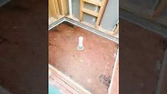 Self-Leveling Underlayment in a Curbless Shower #shorts #construction #selflevelling