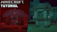 2 New Nether House Designs (Crimson Forest & Warped Forest) Minecraft 1.16 Tutorial