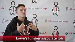 Lowe's Lumber Sales Associate Job