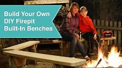 DIY Built-In Firepit Benches