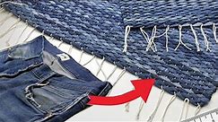 How To Weave Rug Using Old Jeans 👖