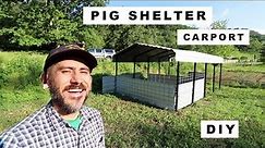 My DREAM of Building a PIG SHELTER from a CARPORT