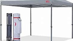 MASTERCANOPY Durable Ez Pop-up Canopy Tent with Roller Bag (12x12, Gray)