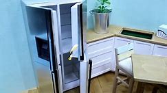 DIY - 4 door stainless steel refrigerator "miniature"