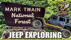 Jeep exploring Mark Twain National Forest
