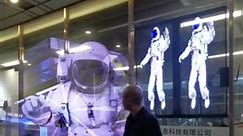 Large 1.8m holographic fan advertising machine displays aerospace#hologram