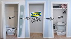 Small Bedroom Closet DIY Makeover | Ikea Algot Closet Installation | Small Guest Closet Organization