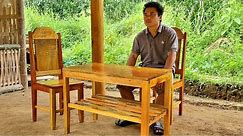 How to make homemade tables and chairs from wood - dining table furniture