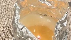 Tin foil hack! Theres nothing worse than when your candle doesnt burn all the wax around the jar. Here’s an easy way to fix that. #candlehack #candles #smallbusiness #etsyshop #candlemaking #smallbiz