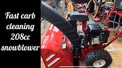 Won't start? Troy Bilt snowblower carb cleaning, the easy way.