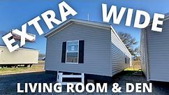 EXTRA WIDE single wide mobile home! 18 ft. wide with living room & den! Mobile Home Tour