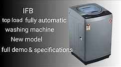 IFB fully automatic washing machine top load Model TL RGS 7Kg Aqua full demo & review