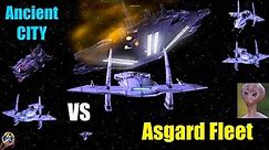 Stargate Asgard Fleet VS Ancient City - Both Ways - Stargate & Star Trek Ship Battles