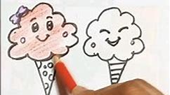 easy cotton candy drawing for kids.