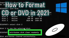 How To Format/ Erase CD or DVD Using CMD| Hindi 2021