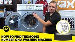 How to Find The Model Number on a Washing Machine