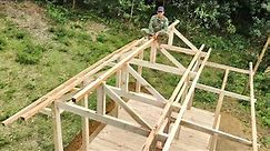 Full video 20 days of building a wooden house. Assembling frames, roofs, door frames | Nông Văn Bình