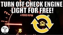 EASY: Turn Off Check Engine Light for FREE
