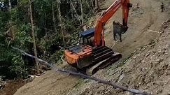 wooden road poles #Excavator #reels | Komarudin Ramlin