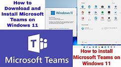 Windows 11 | How to Download and Install Microsoft Teams on Windows 11 | Install Microsoft Teams