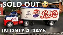 Menards O Scale NYC Flatcars w/Pepsi Tractor Trailer June 8, 2023