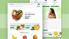 How To Make An ' Online Grocery Store ' Website Design Using HTML / CSS / JAVASCRIPT - Step BY Step