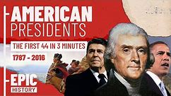 American Presidents: Complete Timeline - 44 Presidents in 3 Minutes